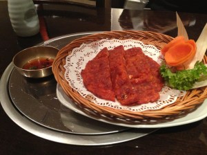 myung ga kimchee pancake